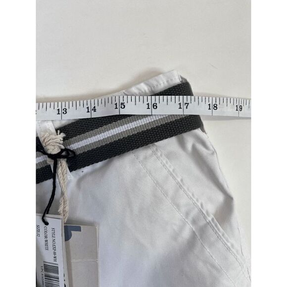Faze 1 Mens Classic Fit Flat Front Chino Shorts White Sz 32 100% Cotton New with - Picture 7 of 9